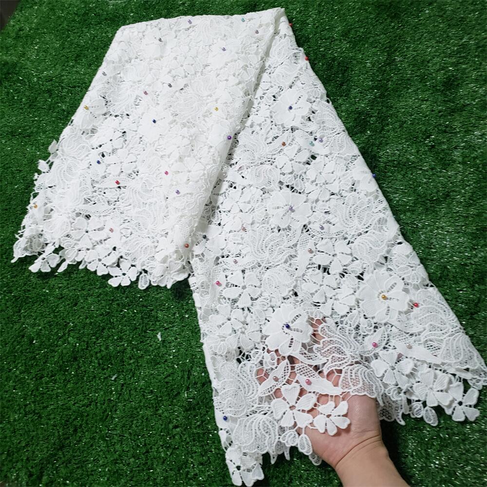 Skin Friendly Latest Classic Grade Riche Guipure Lace Soft Cashew pattern African Cord Lace Fabric For Party Dress NN931_k - Image 17