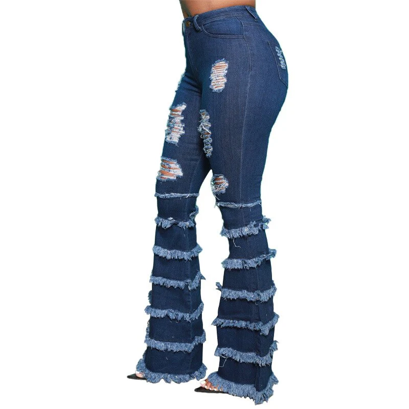 Skinny Jeans Women High Waist Stretch Ripped Denim Pants Hip Fit Leggings Slim Elastic Mom Jean Casual Comfy Trousers - Image 6
