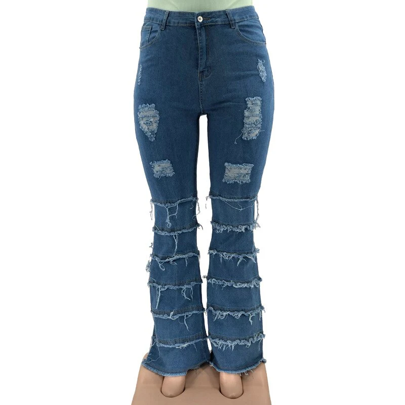 Skinny Jeans Women High Waist Stretch Ripped Denim Pants Hip Fit Leggings Slim Elastic Mom Jean Casual Comfy Trousers - Image 7