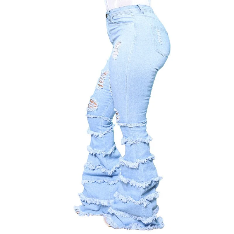Skinny Jeans Women High Waist Stretch Ripped Denim Pants Hip Fit Leggings Slim Elastic Mom Jean Casual Comfy Trousers - Image 8