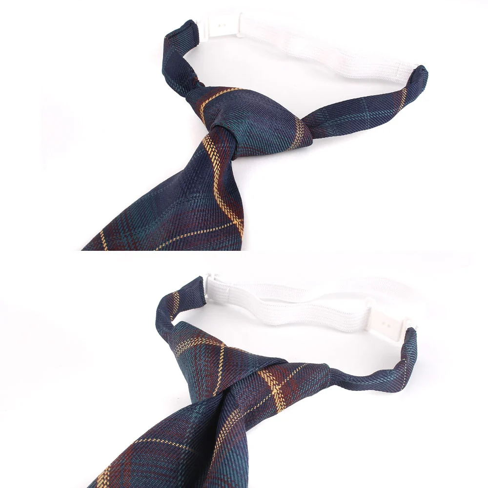Skinny Ties For Men Women Casual Plaid Necktie Suits Boys Girls Ties Slim Men Necktie Gravatas Simple Lazy person Student Tie - Image 23