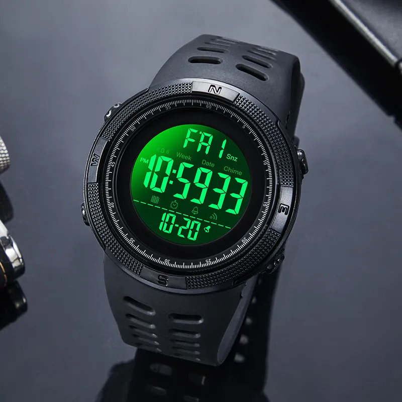 SKMEI Fashion Outdoor Sport Watch Men Multifunction Watches Alarm Clock Chrono 5Bar Waterproof Digital Watch reloj hombre 1251 - Image 4