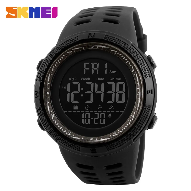 SKMEI Fashion Outdoor Sport Watch Men Multifunction Watches Alarm Clock Chrono 5Bar Waterproof Digital Watch reloj hombre 1251 - Image 7