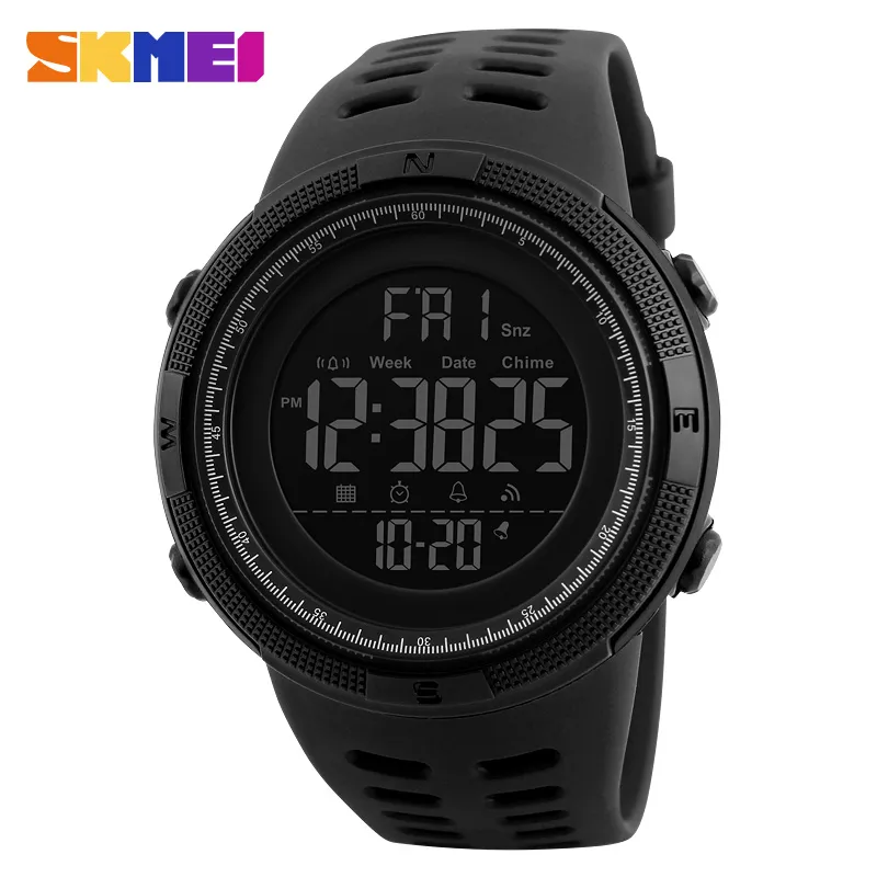 SKMEI Fashion Outdoor Sport Watch Men Multifunction Watches Alarm Clock Chrono 5Bar Waterproof Digital Watch reloj hombre 1251 - Image 9