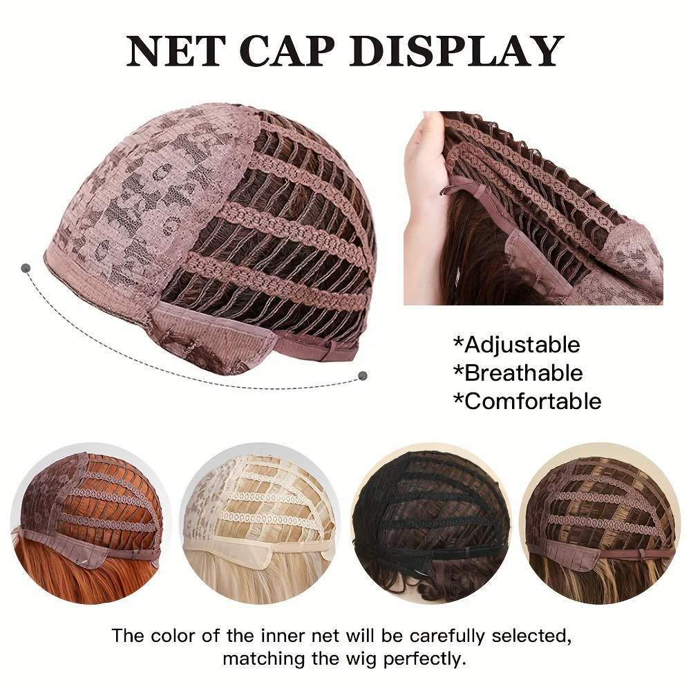 Slightly Parted Short Straight Hair Ladies Chemical Fiber Wig Headgear - Image 7