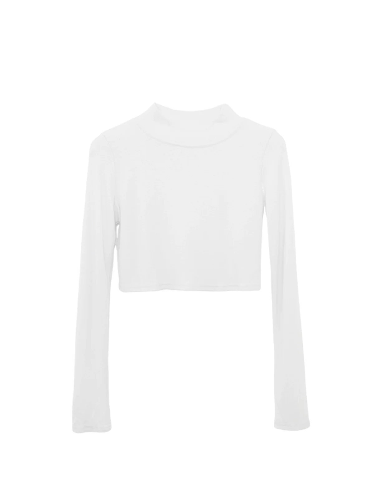 Slim Fit High Waist Stretch All-Matching Bottoming Shirt Long Sleeves T-shirt - Image 6
