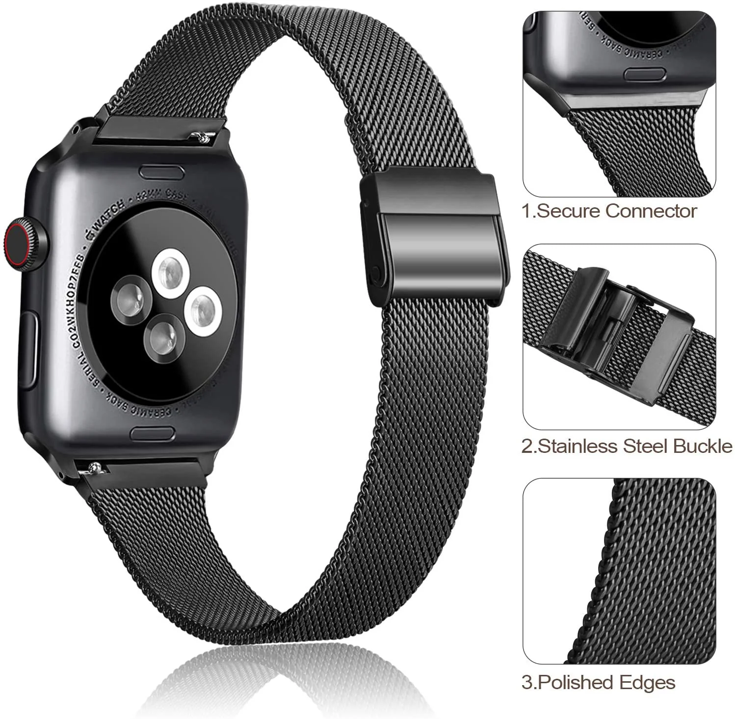 Slim strap For Apple Watch band 40mm 44mm 45mm 41mm 49mm 38mm 42mm Meatl bracelet correa iWatch serieS 3 4 5 6 se 7 8 ultra - Image 11