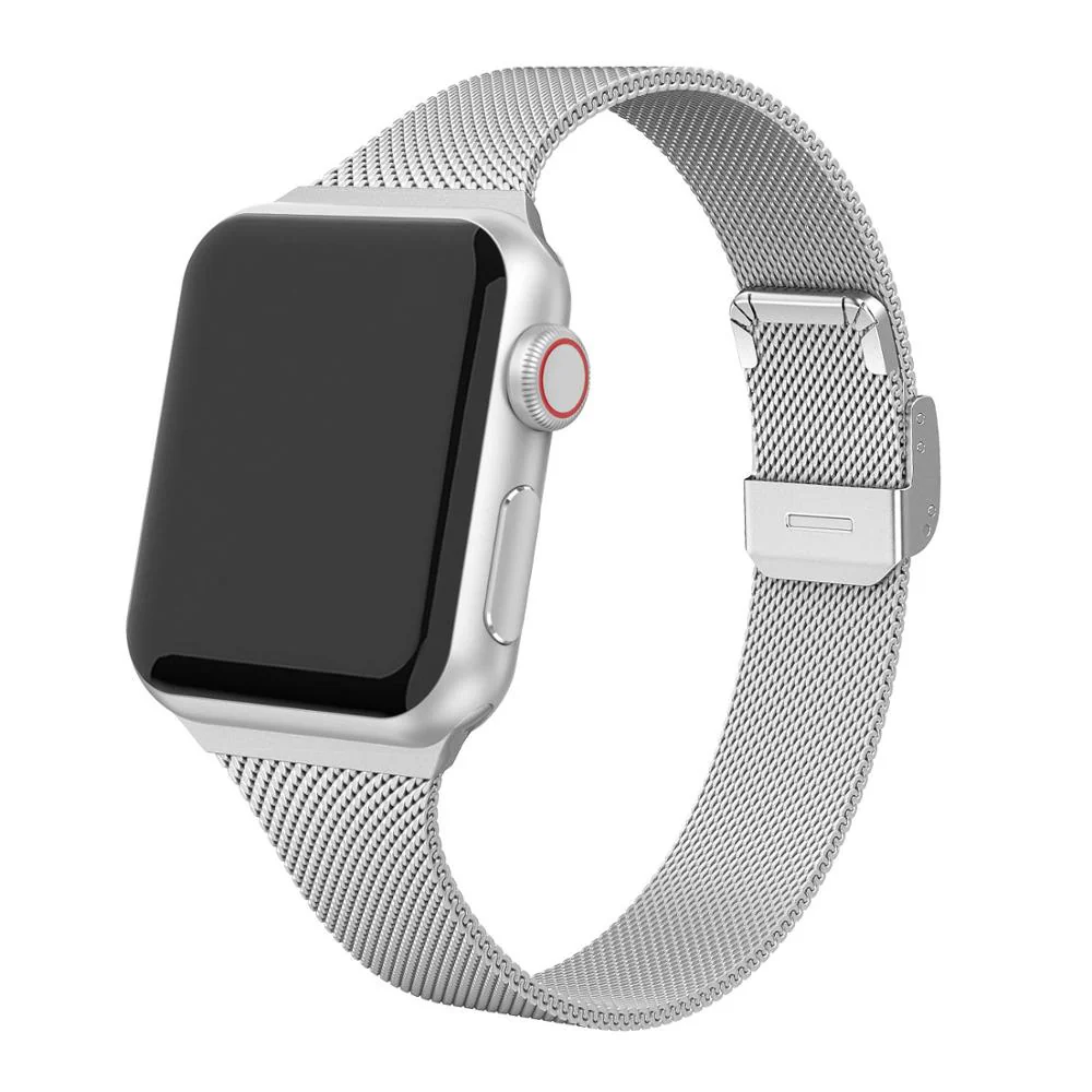 Slim strap For Apple Watch band 40mm 44mm 45mm 41mm 49mm 38mm 42mm Meatl bracelet correa iWatch serieS 3 4 5 6 se 7 8 ultra - Image 9