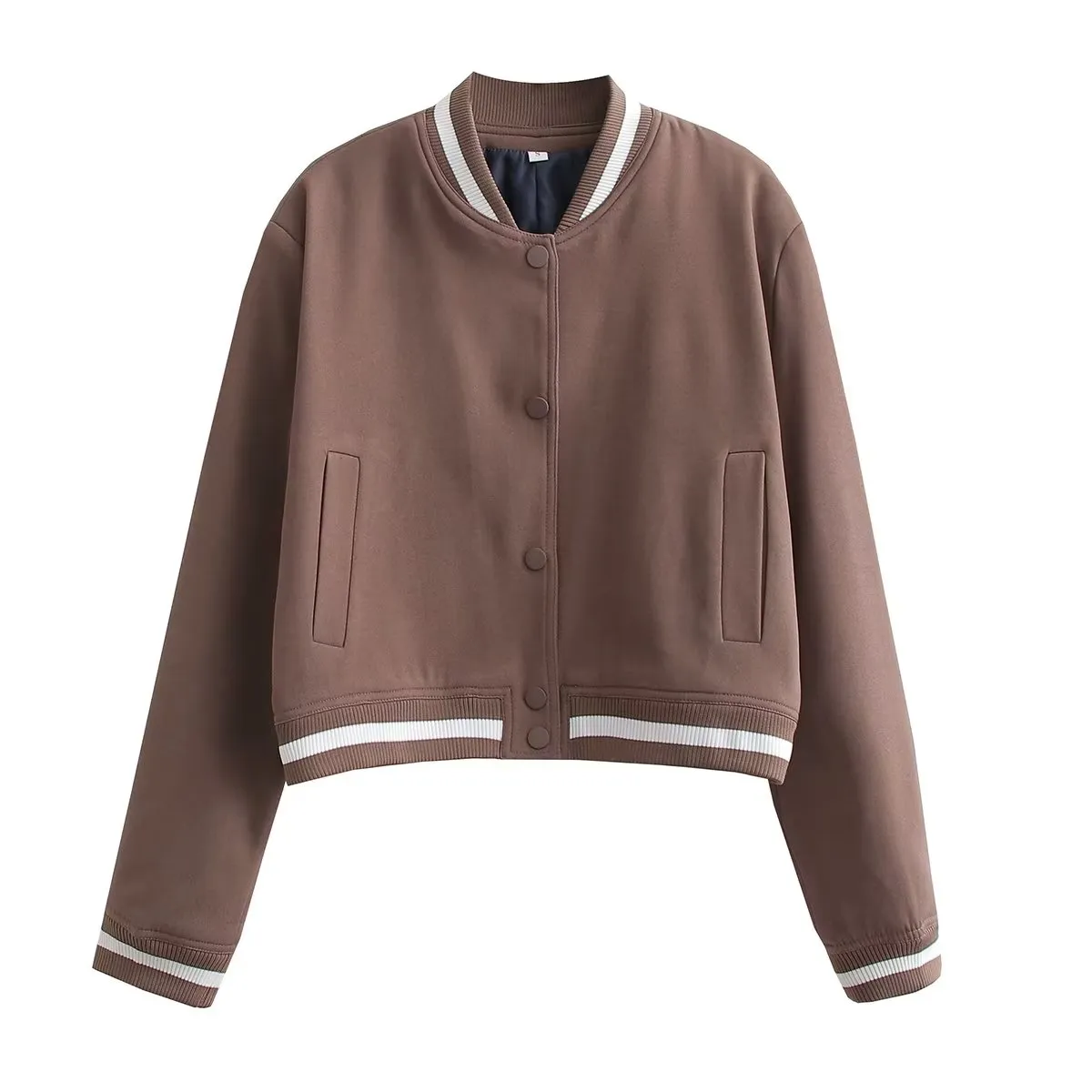 SLTNX Fashion Bomber Jackets for Women 2023 Chic Pockets Coats Female Long Sleeve Stand Collar Casual Jacket New Outerwears - Image 11