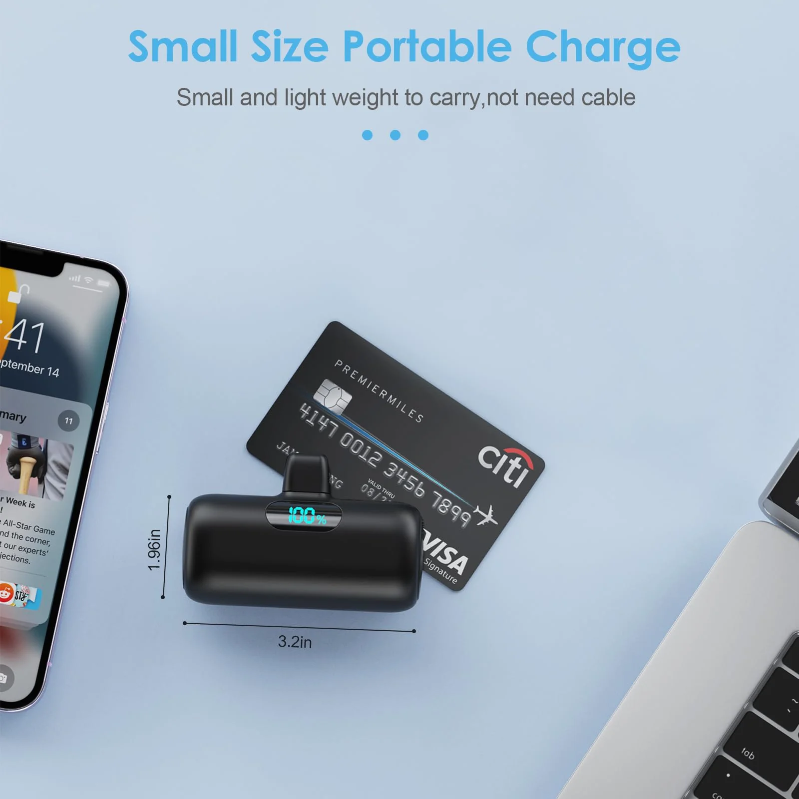 Small Portable Charger for iPhone,Upgraded 5000mAh PD Fast Charging Power Bank,Mini Battery Pack Backup Charger Compatible with iPhone 14/14 Pro Max/13/13 Pro/12 Pro/11/XS/XR/X/8/7/6 etc-Black - Image 4