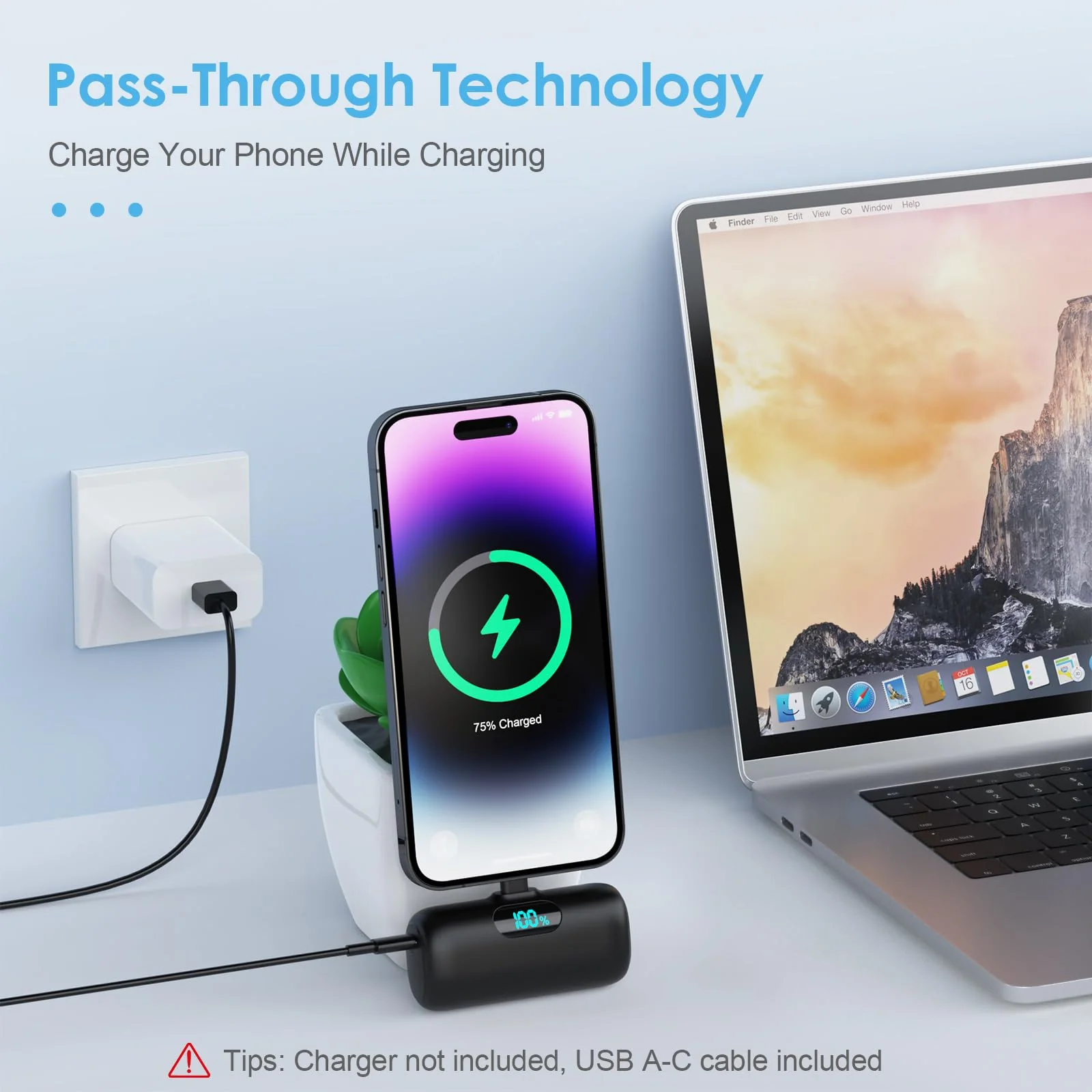 Small Portable Charger for iPhone,Upgraded 5000mAh PD Fast Charging Power Bank,Mini Battery Pack Backup Charger Compatible with iPhone 14/14 Pro Max/13/13 Pro/12 Pro/11/XS/XR/X/8/7/6 etc-Black - Image 7