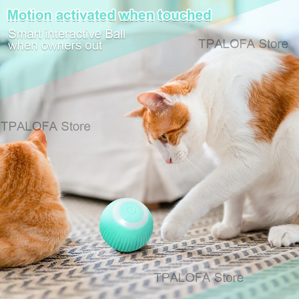 Smart Cat Toys Electric Cat Ball Automatic Rolling Ball Cat Interactive Toys Pets Toy For Cats Indoor Playing Cat Accessories - Image 8