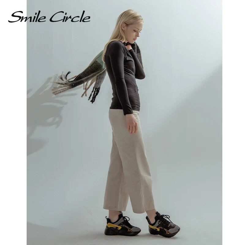 Smile Circle Women Sneakers Flat Platform shoes Suede Leather fashion casual Breathable Thick bottom Ladies Shoes - Image 7