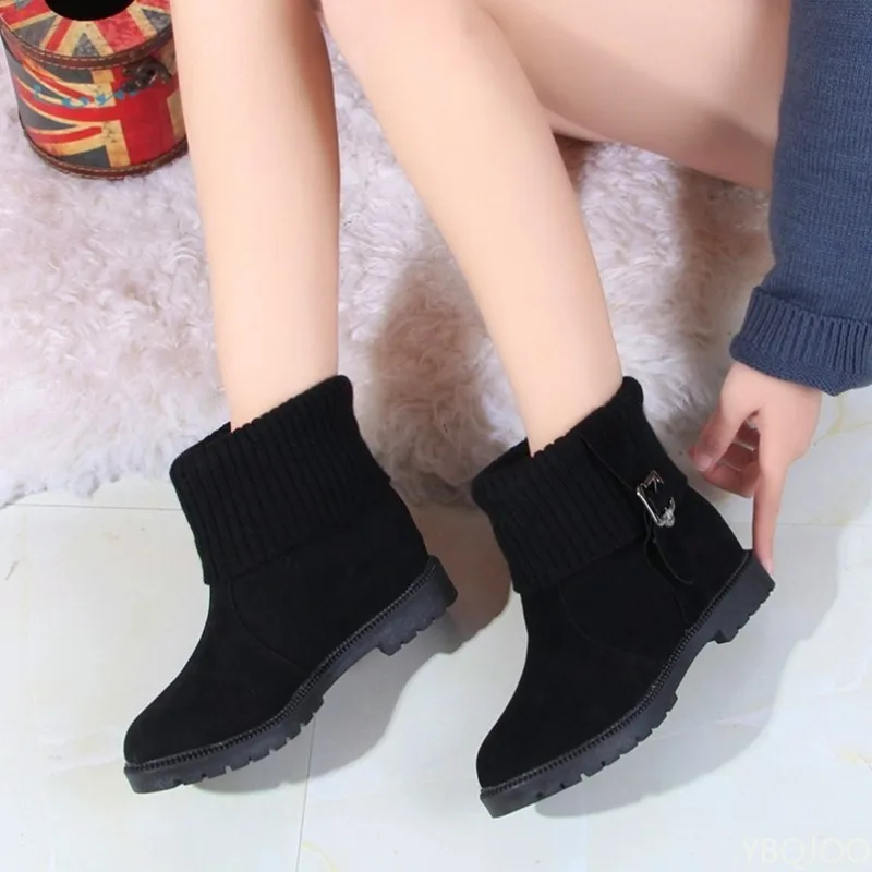 Snow boots women new autumn winter fashionable versatile round toe women's shoes simple comfortable women's short boots - Image 3