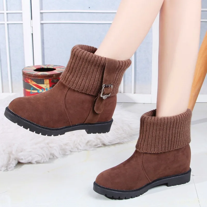 Snow boots women new autumn winter fashionable versatile round toe women's shoes simple comfortable women's short boots - Image 4