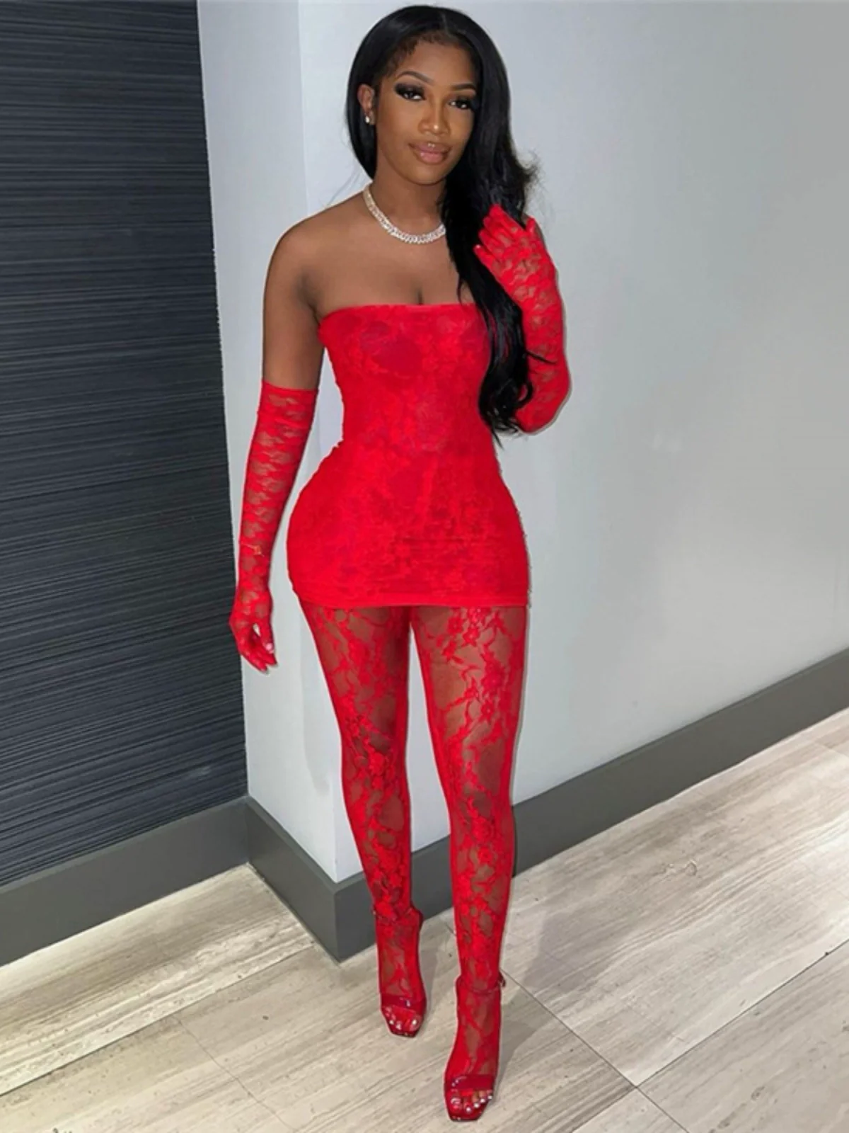 Socks Top High Waist Body Stocking Trousers Lace - Image 5