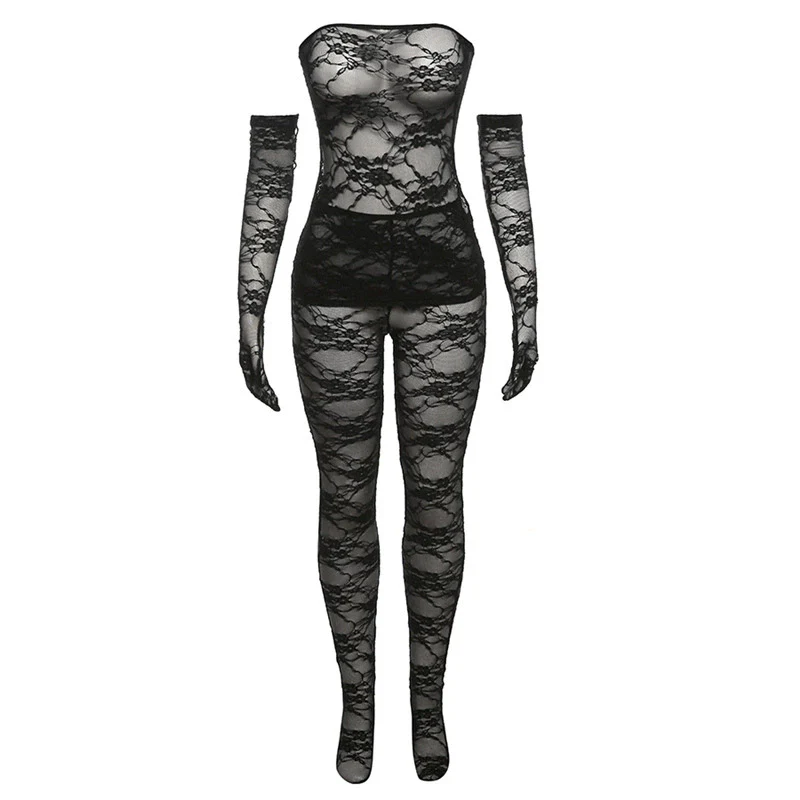 Socks Top High Waist Body Stocking Trousers Lace - Image 7