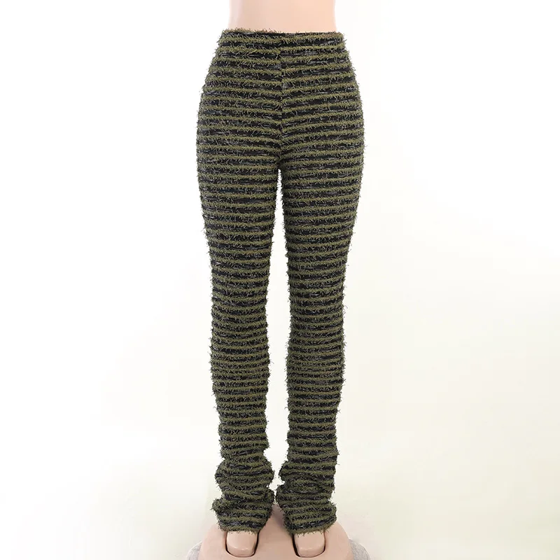 Soefdioo Striped Knitted Black Trousers Women Casual Soft Fleece High Waist Short Pants 2023 Female Bottoms Summer Shorts - Image 8