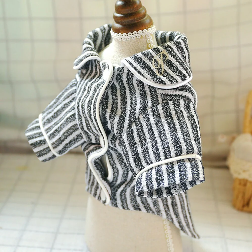 Soft Puppy Dog Pajamas Cat Sleeping Clothes Striped Pet Clothing Indoor Small Medium Dogs Cats Pajamas Bathrob Pink Perro - Image 7