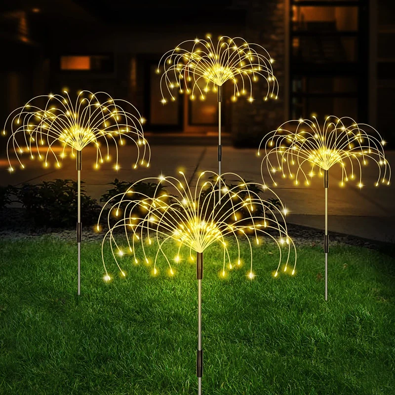 Solar LED Firework Fairy Lights Outdoor Waterproof Garden Decoration Lawn Pathway Solar Lamp - Image 3