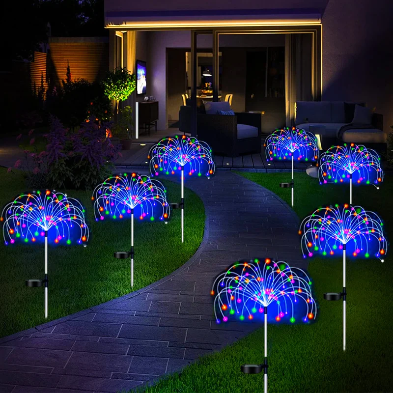 Solar LED Firework Fairy Lights Outdoor Waterproof Garden Decoration Lawn Pathway Solar Lamp - Image 8