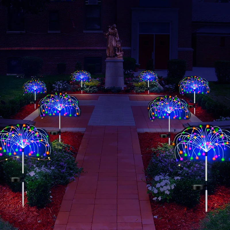 Solar LED Firework Fairy Lights Outdoor Waterproof Garden Decoration Lawn Pathway Solar Lamp - Image 9