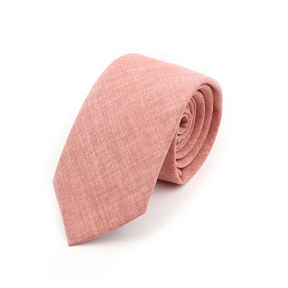 Solid Color Handmade Cotton Ties Men Necktie Striped Narrow Collar Slim Pink Sage Green Casual Tie Wedding Suit Accessories Gift - Image 12