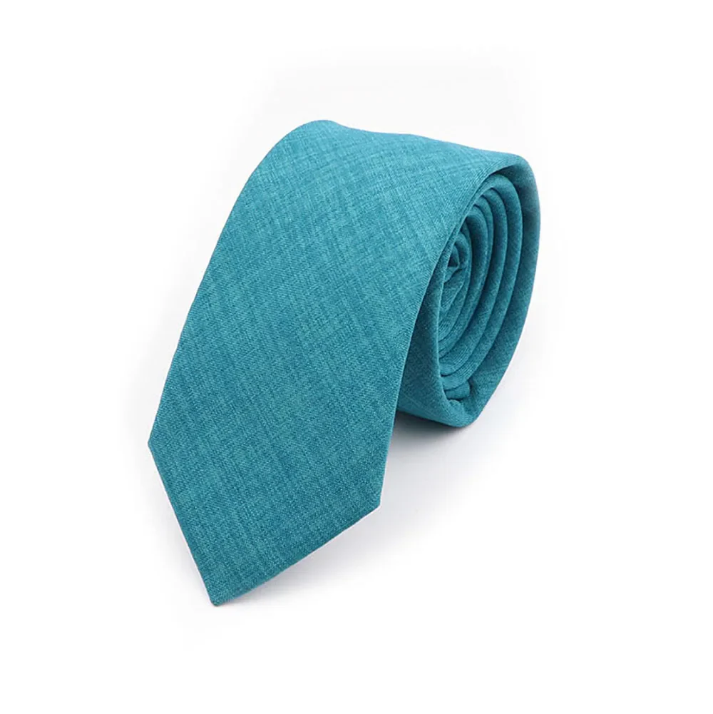 Solid Color Handmade Cotton Ties Men Necktie Striped Narrow Collar Slim Pink Sage Green Casual Tie Wedding Suit Accessories Gift - Image 14