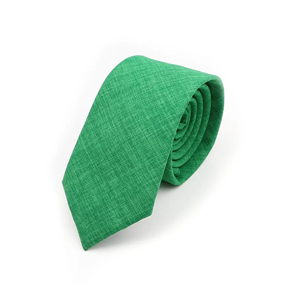Solid Color Handmade Cotton Ties Men Necktie Striped Narrow Collar Slim Pink Sage Green Casual Tie Wedding Suit Accessories Gift - Image 15