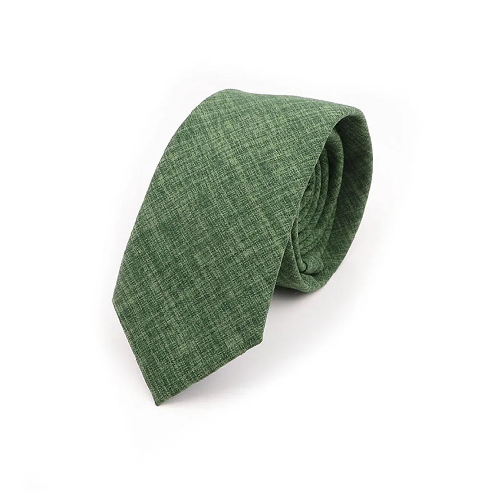 Solid Color Handmade Cotton Ties Men Necktie Striped Narrow Collar Slim Pink Sage Green Casual Tie Wedding Suit Accessories Gift - Image 16