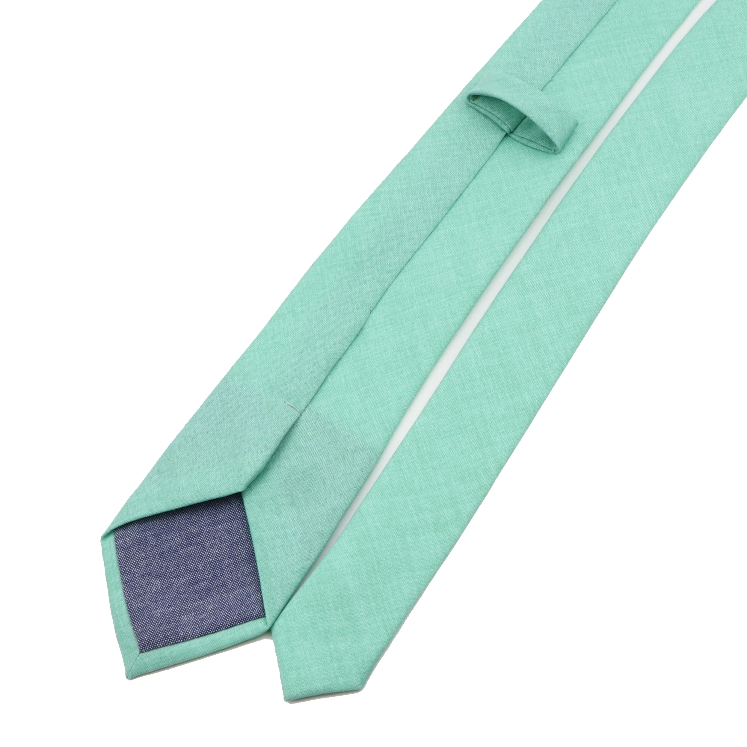 Solid Color Handmade Cotton Ties Men Necktie Striped Narrow Collar Slim Pink Sage Green Casual Tie Wedding Suit Accessories Gift - Image 2