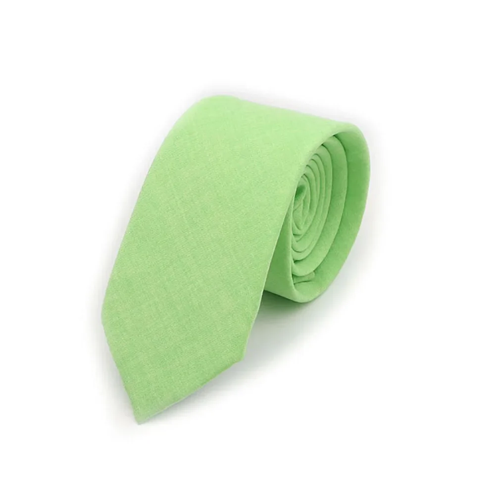 Solid Color Handmade Cotton Ties Men Necktie Striped Narrow Collar Slim Pink Sage Green Casual Tie Wedding Suit Accessories Gift - Image 21