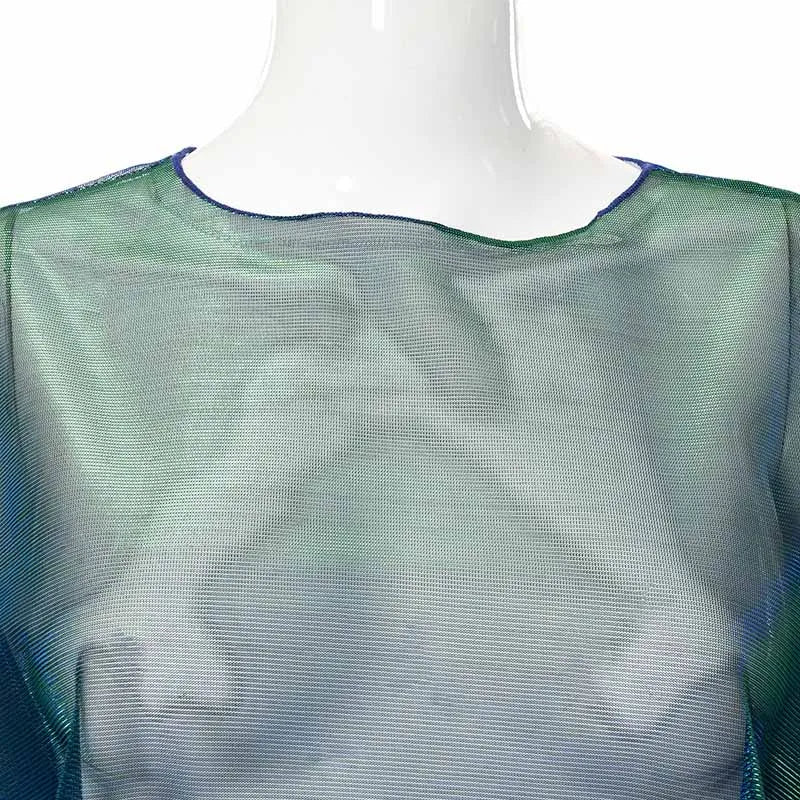 Solid See Through Tshirt Women Sexy Tops O-Neck Long Sleeve T Shirt For Women Clothing Club Y2k Aesthetic Egirl Tees - Image 16