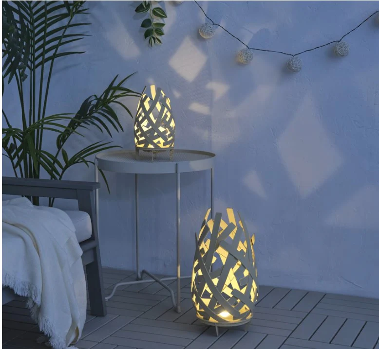 SOLVINDEN LED floor lamp, battery operated/outdoor, 17 3/4 "