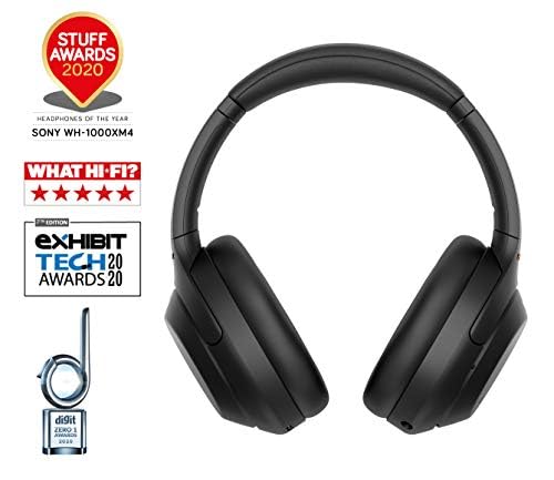 Sony WH-1000XM4 Wireless Premium Noise Canceling Overhead Headphones with Mic for Phone-Call and Alexa Voice Control, Black WH1000XM4 - Image 2