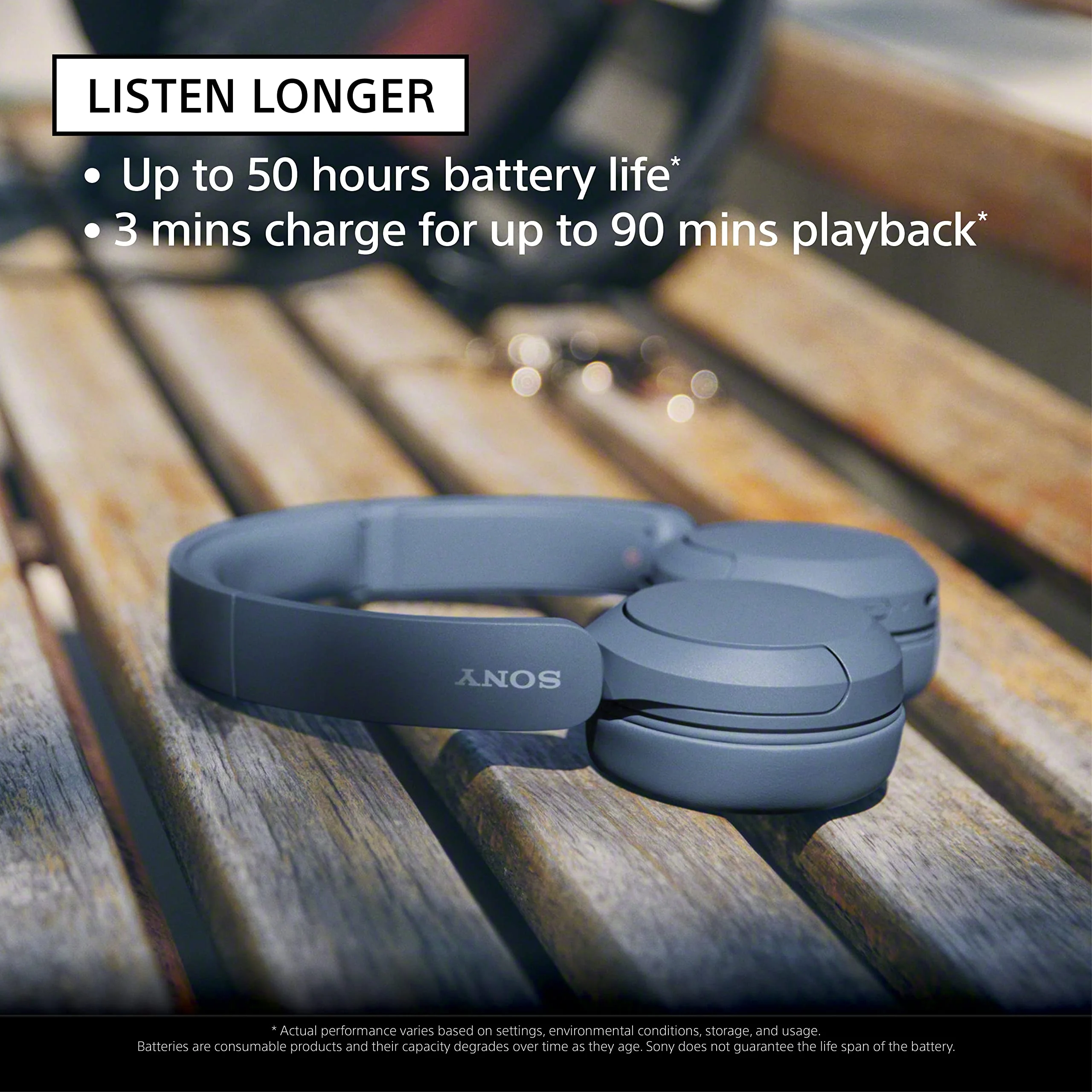 Sony WH-CH520 Wireless Headphones Bluetooth On-Ear Headset with Microphone, Black - Image 10