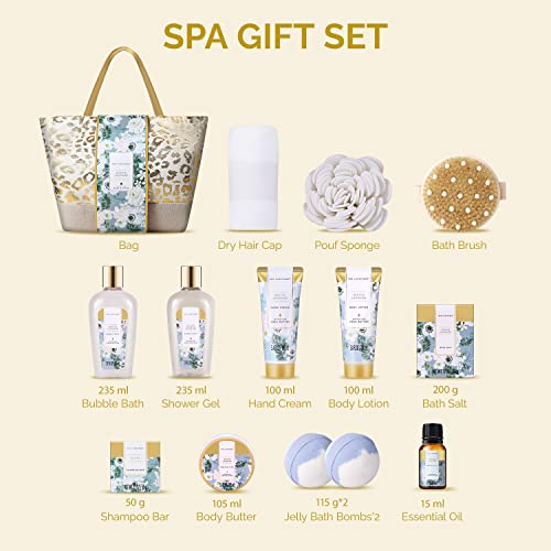 Spa Gift Baskets for Women, Spa Luxetique Gifts for Women, 15pcs Luxury Relaxing Spa Gift Set Includes Bath Bombs, Essential Oil, Hand Cream and Luxury Tote Bag, Christmas, Birthday Gifts for Women - Image 7