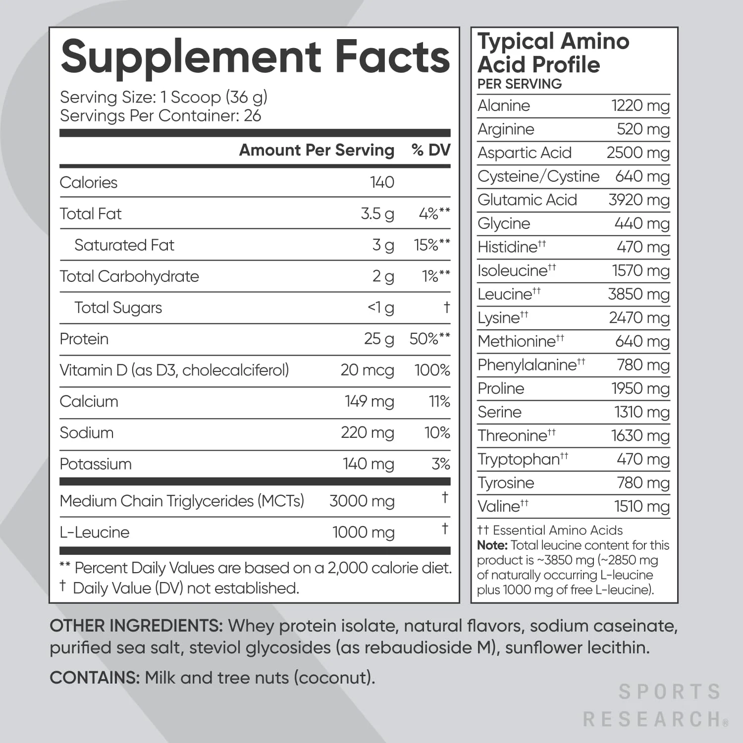 Sports Research Whey Protein Isolate - Sports Nutrition Protein Powder 25g per Serving - 2.1lb Bag Whey Protein - Vanilla Flavor - Bulk Protein Powder, 26 Servings - Image 5