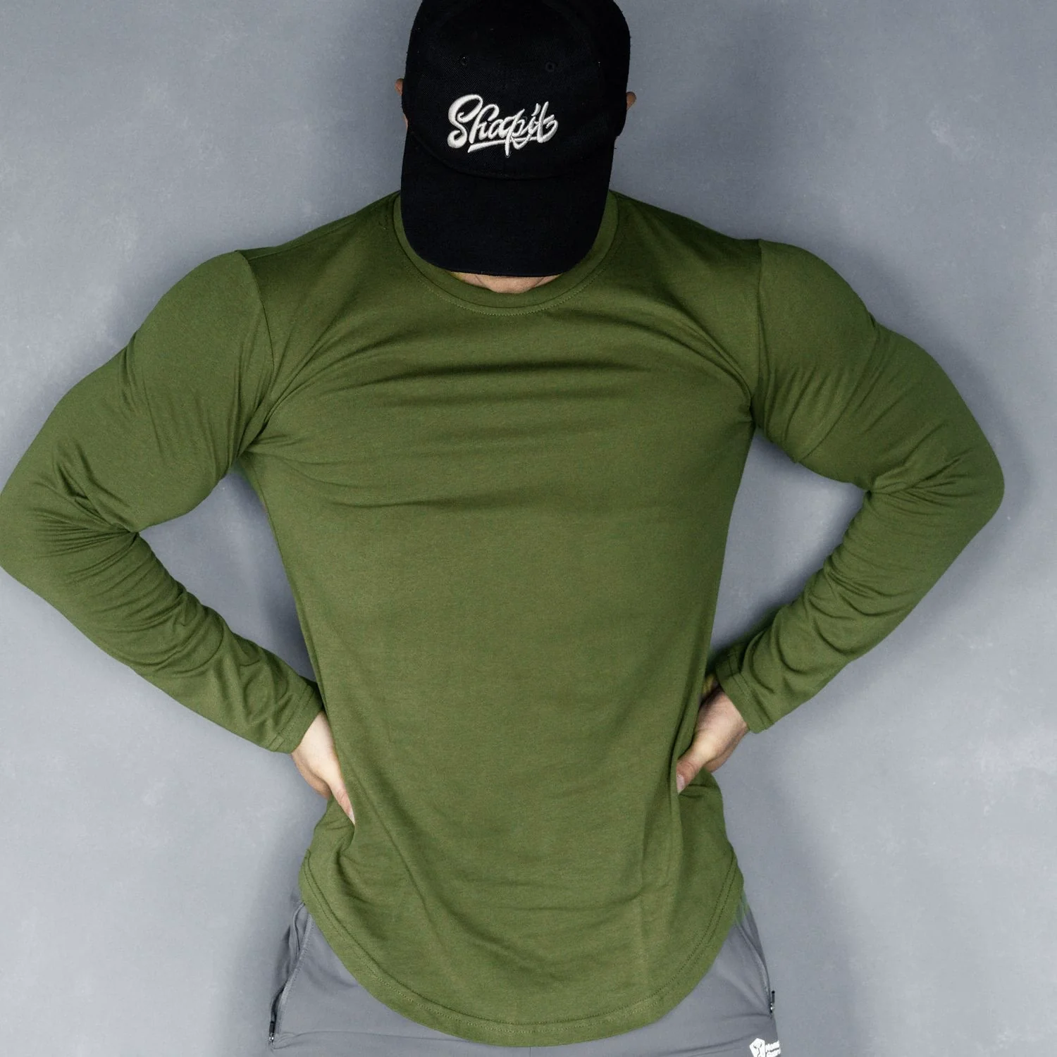 Spring and Autumn Long-Sleeved Men's Stretch Cotton Tight Bottoming T-shirt - Image 7