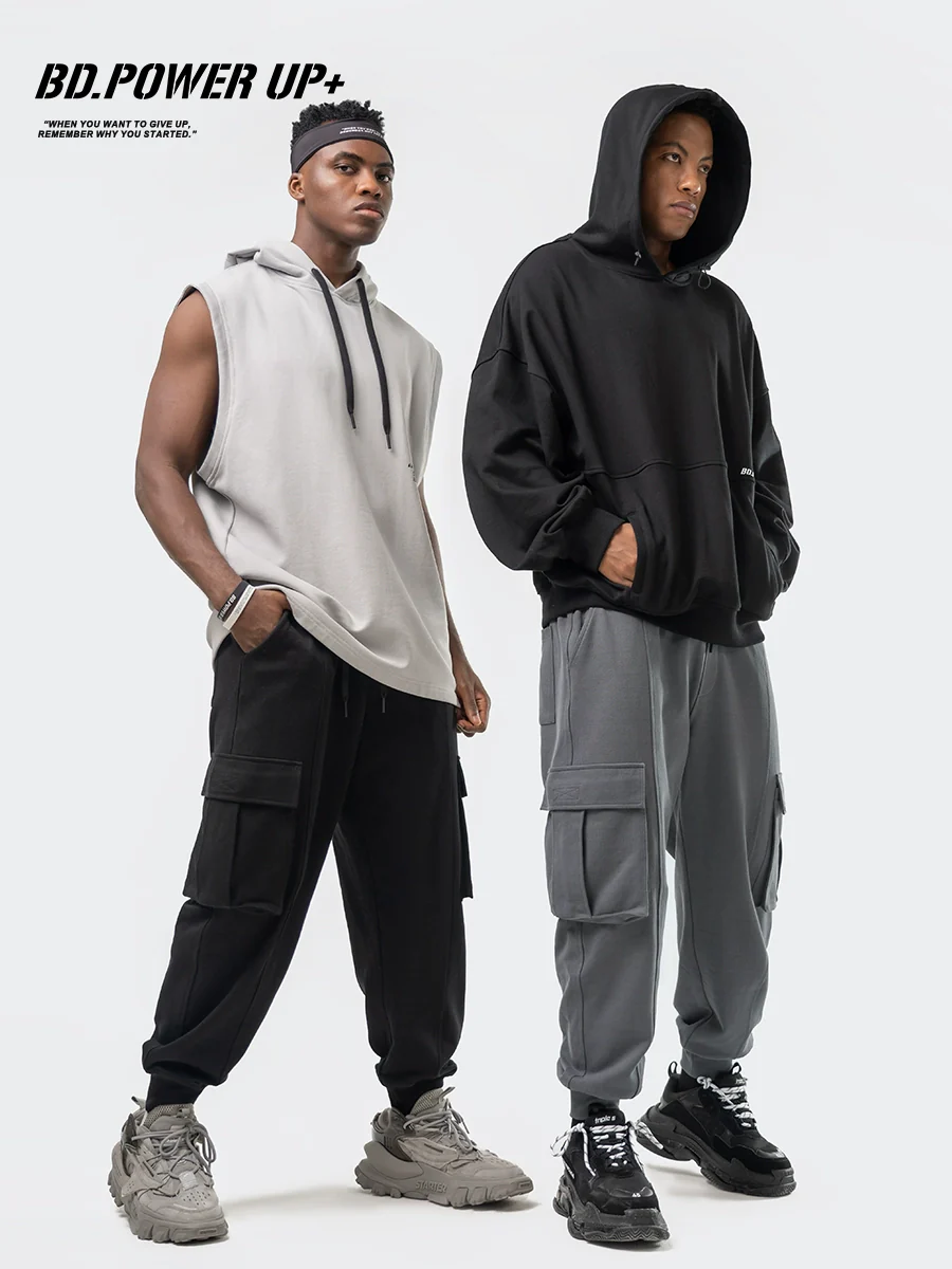 Spring and Autumn New Men's Ankle-Tied Loose Knitted All-Matching Sweatpants - Image 2