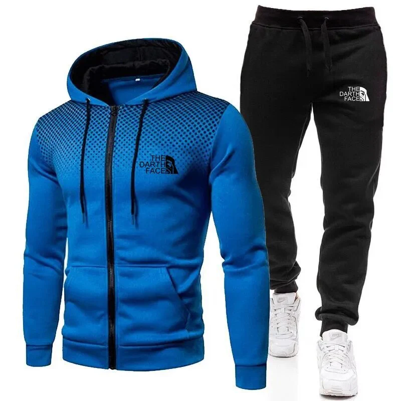 Spring and autumn new men's suit casual sportswear zippered hoodie+trousers two-piece fleece hoodie jacket men's sportswear - Image 10