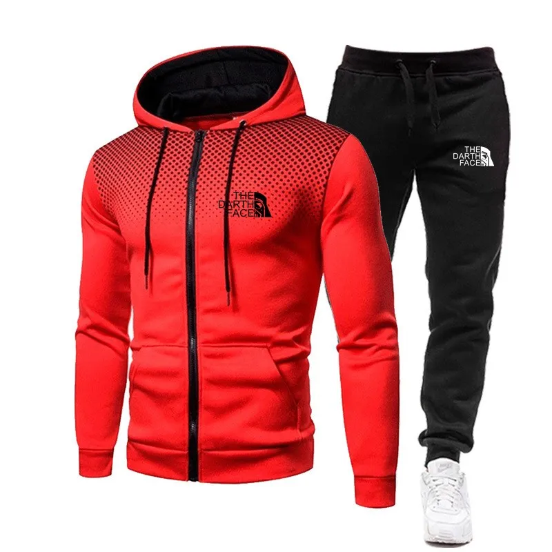 Spring and autumn new men's suit casual sportswear zippered hoodie+trousers two-piece fleece hoodie jacket men's sportswear - Image 11