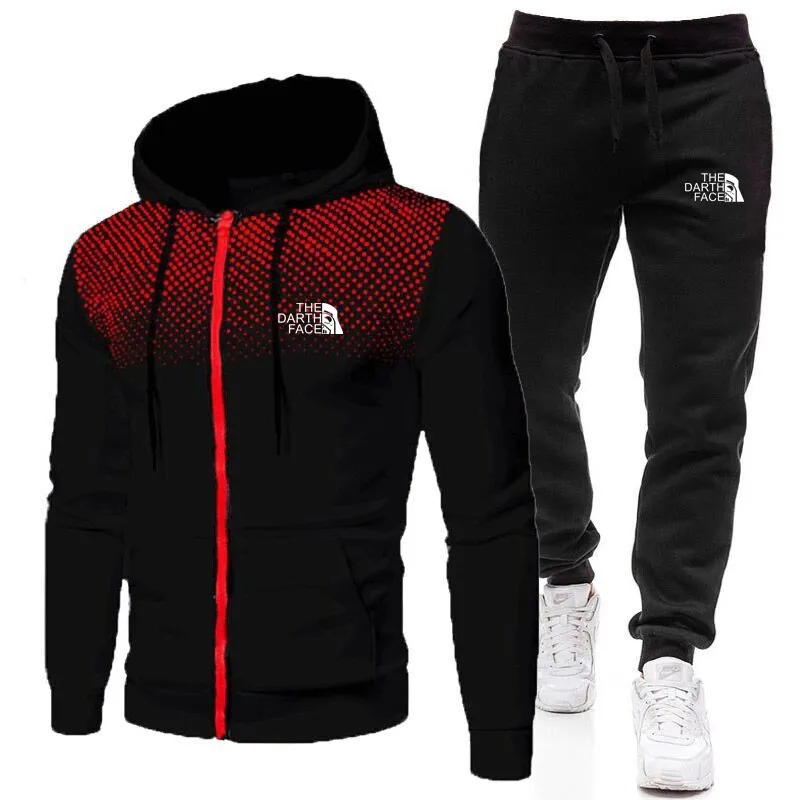 Spring and autumn new men's suit casual sportswear zippered hoodie+trousers two-piece fleece hoodie jacket men's sportswear - Image 14