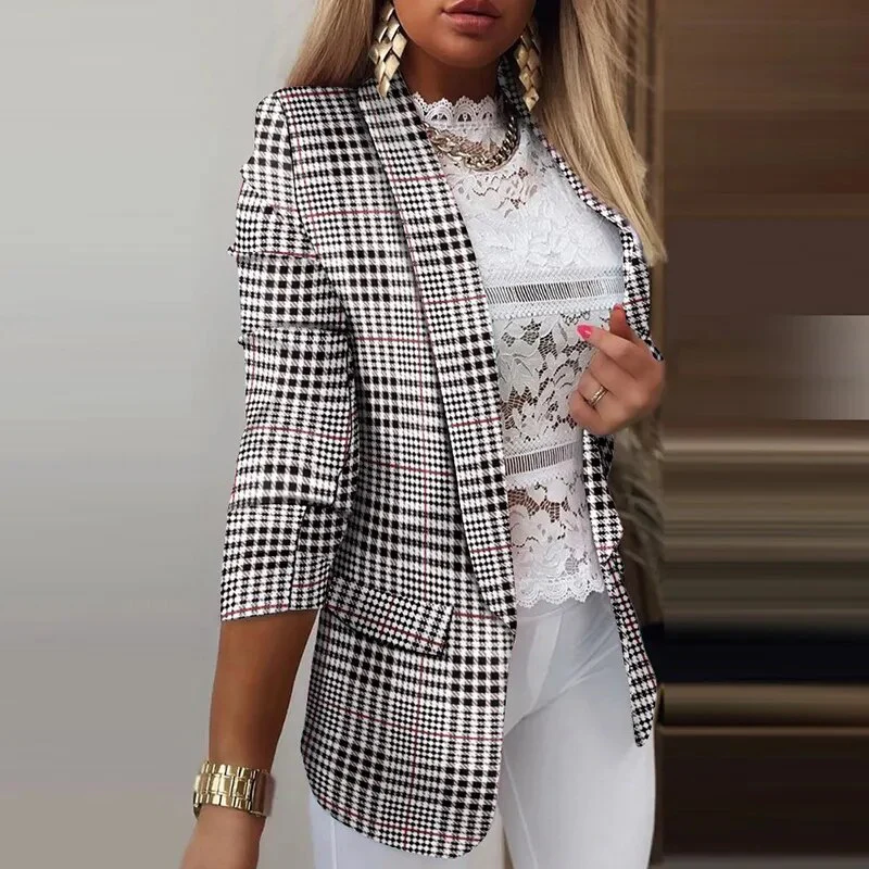Spring Autumn Jackets For Women 2021 Fashion Coat Ladies Cardigan Casual Long Sleeve Coat Office Lady Colorful Jacket Female Top - Image 11
