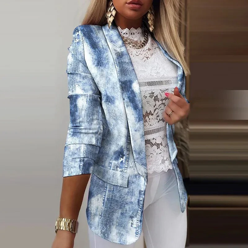 Spring Autumn Jackets For Women 2021 Fashion Coat Ladies Cardigan Casual Long Sleeve Coat Office Lady Colorful Jacket Female Top - Image 5