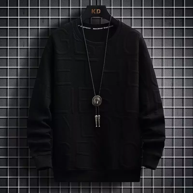 Spring Autumn Men's Sweatshirt Korean Fashion Streetwear English Long Sleeve Top Men Trend Men Clothing Harajuku Pullover Hoodie - Image 7