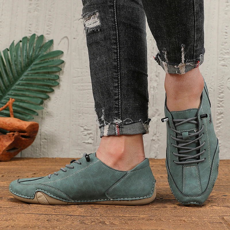 Spring Men Low Cut Leather Sneaker Soft Soled Loafers Anti Slip Flat Bottom Casual Shoes Large Size Zapatillas Para Hombre 2025 - Image 8