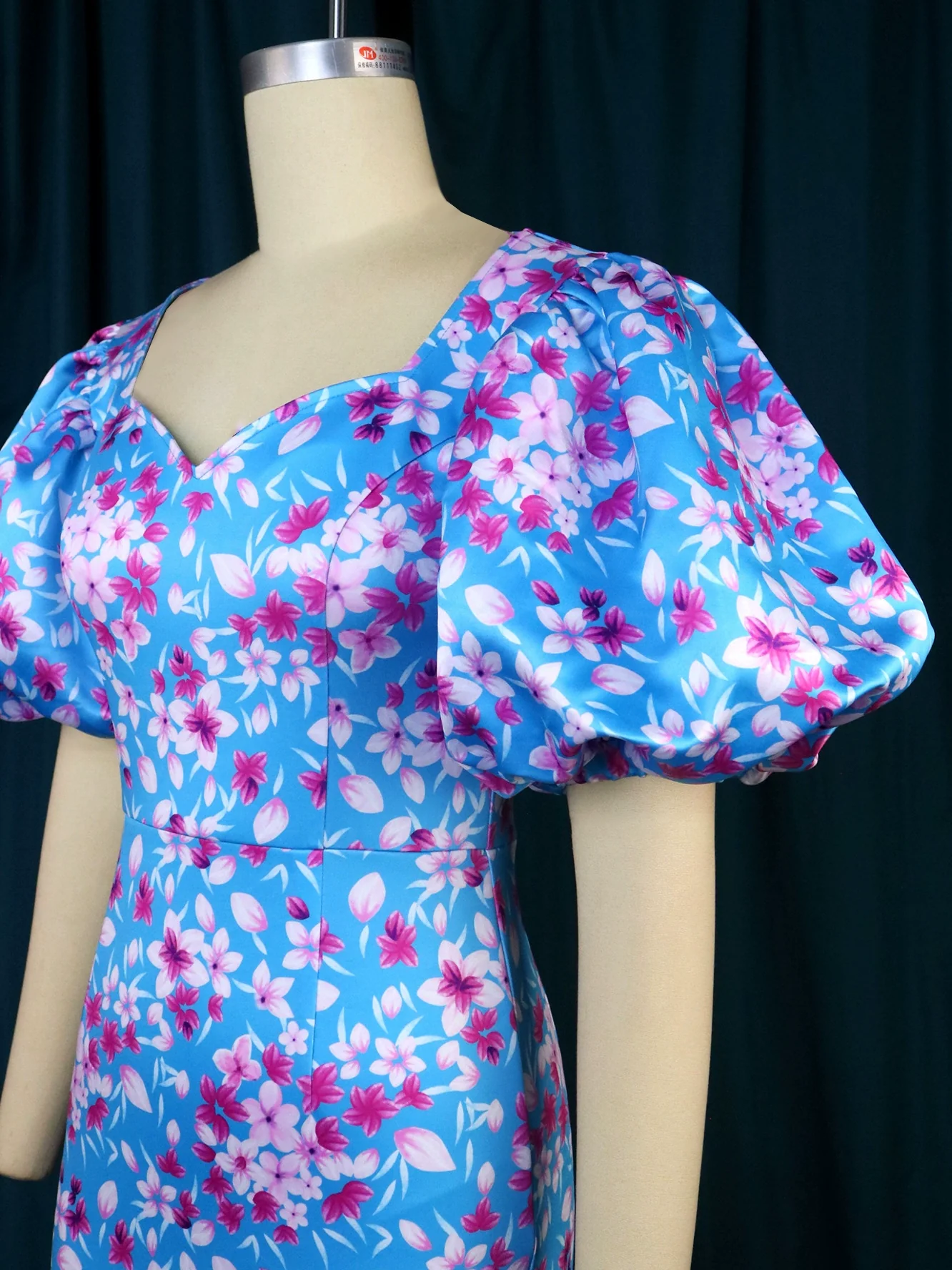 Spring New European and American-Style Large-Size 4XL Printed Dress - Image 4