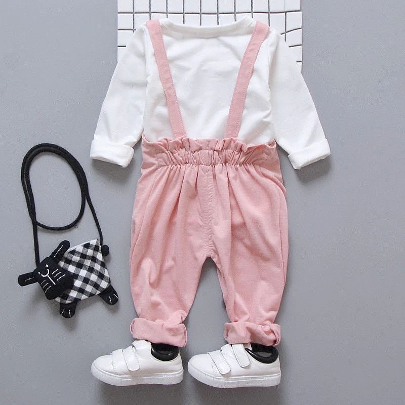 Spring newborn baby girls clothes sets fashion suit T-shirt + pants suit baby girls outside wear sports suit clothing sets - Image 5
