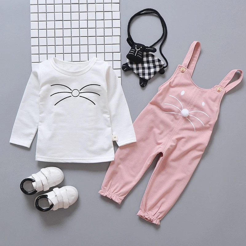 Spring newborn baby girls clothes sets fashion suit T-shirt + pants suit baby girls outside wear sports suit clothing sets - Image 6